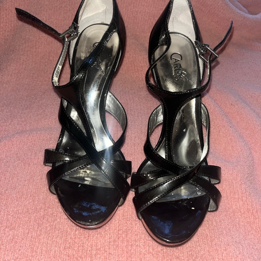 Carlos by Carlos Santana Black Strappy Heels